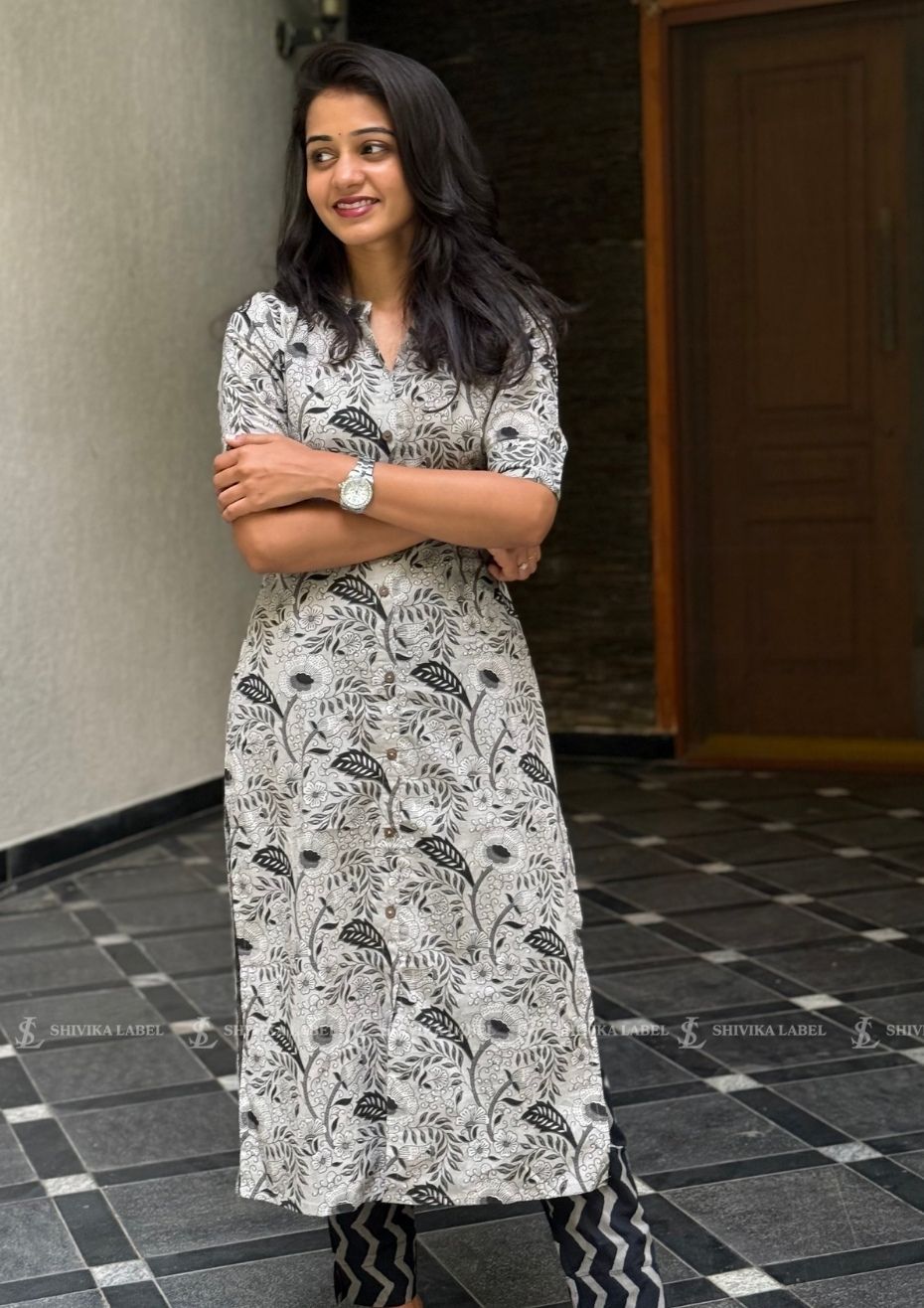 Floral Cotton Kurti